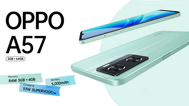 OPPO A57 Rolls Out in Pakistan Flaunting Leather-back Design, Helio G35,  and 33W Recharge - WhatMobile news
