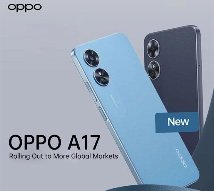 OPPO A17 Goes Official with Hot Leather-back Design, Helio G35 CPU, and  50MP Camera - WhatMobile news