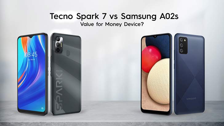 Tecno Spark 7 vs Samsung Galaxy A02; The budgetfriendly