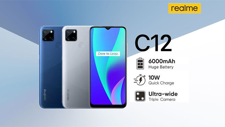 Realme C12 with 6,000mAh Battery & Triple Rear Camera Signed off By