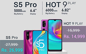 Infinix Hot 9 Play and S5 Pro Price in Pakistan Slashed; Now Available for a Rs. 1000 Discount 