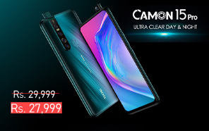 Tecno Camon 15 Pro is Now Retailing for a Rs. 2,000 Discount; Get an Edge-to-Edge Display on a Budget 