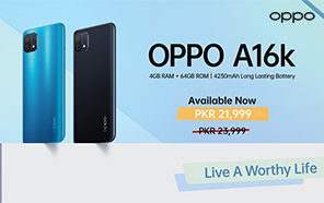 OPPO A16K Price in Pakistan Cut by Rs 2000; Now Available at a New Price of Rs 21,999 