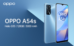 Móvil - OPPO A54s, Pearl Blue, 128 GB, 4 GB RAM, 6,5 , MediaTek Helio G35,  5000 mAh, Android
