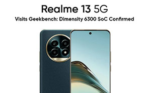 Realme 13 5G Fits Well in the Series; Geekbench Teases Dimensity 6300 & 8GB RAM 