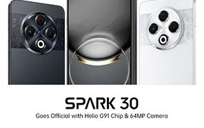 Tecno Spark 30 Goes Official with Helio G91, 64MP Camera & IP64 Rating