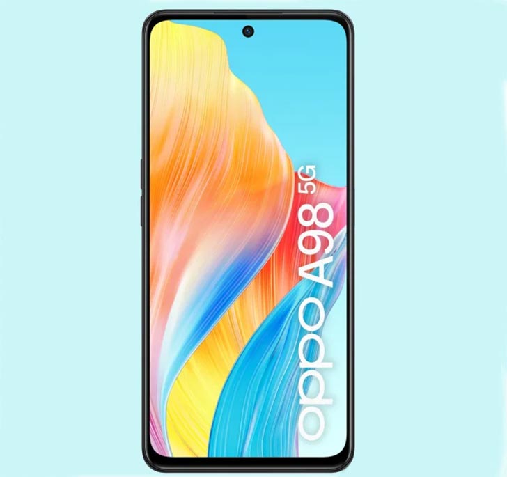 OPPO A98 5G appears on press renders: smartphone with 120Hz screen,  Snapdragon 695 5G chip and 5000mAh battery