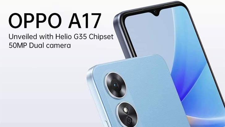 OPPO A17 Goes Official with Hot Leather-back Design, Helio G35 CPU, and 50MP  Camera - WhatMobile news